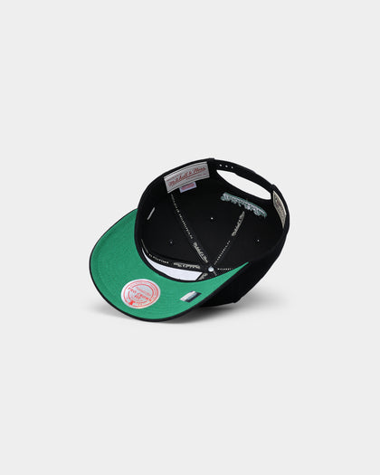 Mitchell & Ness Seattle Supersonics Hard Wood Classics Logo Pro Crown Snapback Black