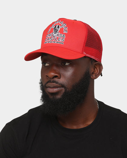 Crooks & Castles Champagne Vandal Mesh Cap Red