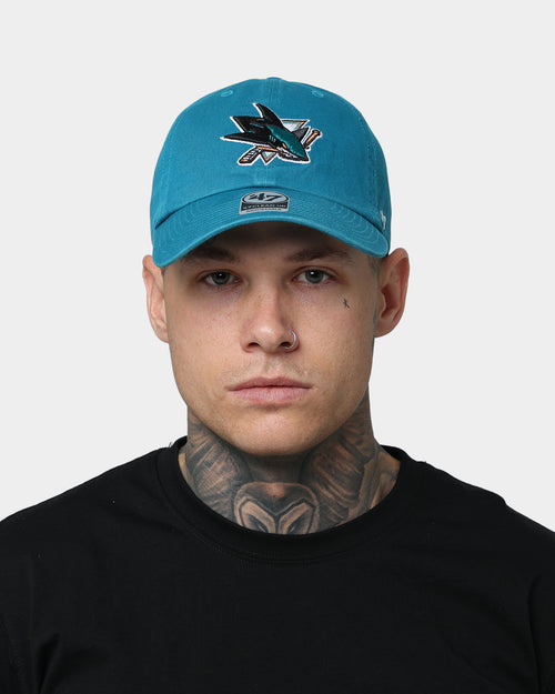 47 Brand San Jose Sharks Clean Up Strapback Dark Teal
