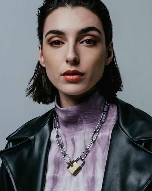 Vitaly Unisex Trespass Chain Necklace Stainless Steel