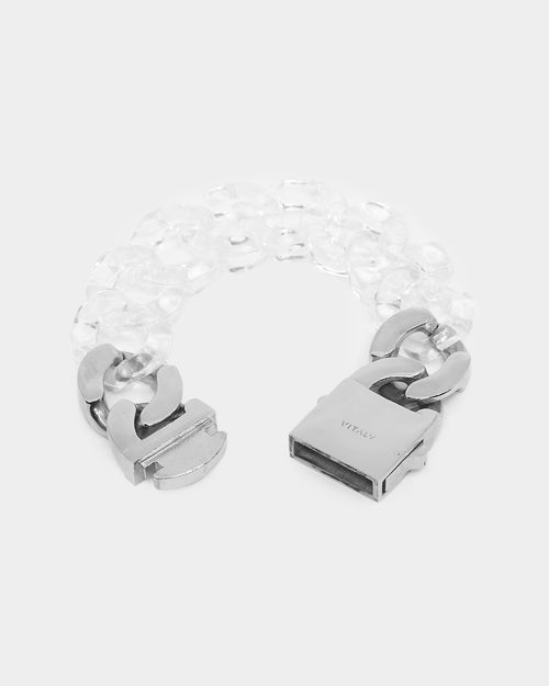 Vitaly Unisex Static Bracelet Clear/Stainless Steel