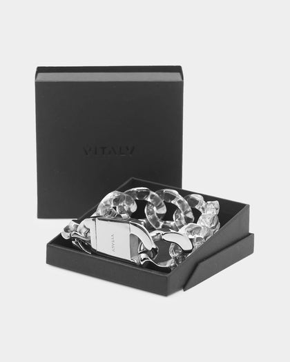 Vitaly Unisex Static Bracelet Clear/Stainless Steel