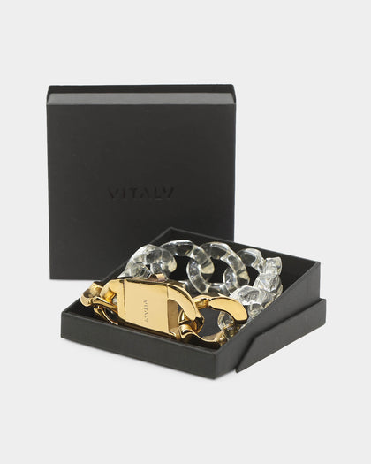 Vitaly Unisex Static Bracelet Clear/Gold
