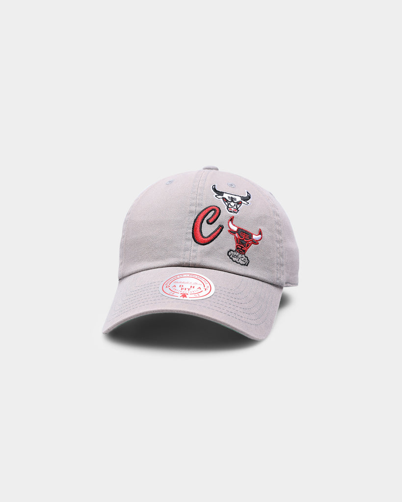 Mitchell & Ness Chicago Bulls Patch Dad Hat Strapback Grey | Culture ...