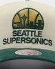 Mitchell & Ness Seattle Sonics Pro Crown Snapback Off White/Green