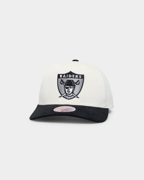 Mitchell & Ness Las Vegas Raiders Pro Crown Snapback Off White/Black