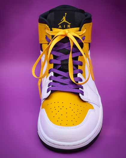 Lacespace Jordan Two Tone Laces Gold/Purple
