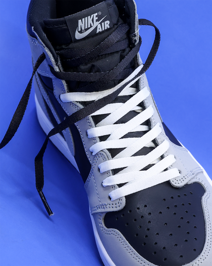 Lacespace Jordan Two Tone Laces Light Black/White