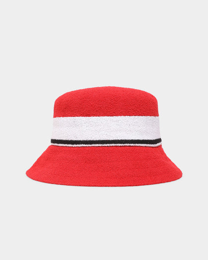 Kangol Bermuda Stripe Bucket Scarlet