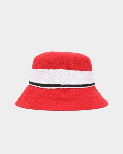 Kangol Bermuda Stripe Bucket Scarlet