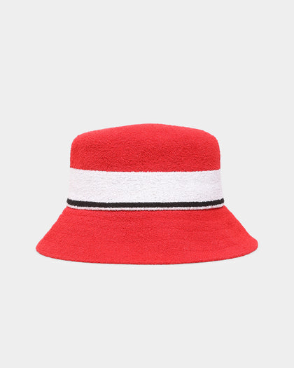 Kangol Bermuda Stripe Bucket Scarlet