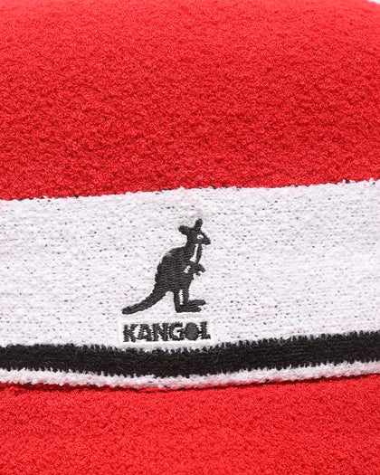 Kangol Bermuda Stripe Bucket Scarlet
