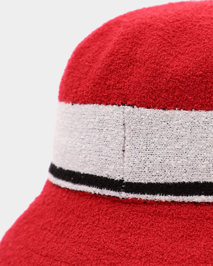 Kangol Bermuda Stripe Bucket Scarlet