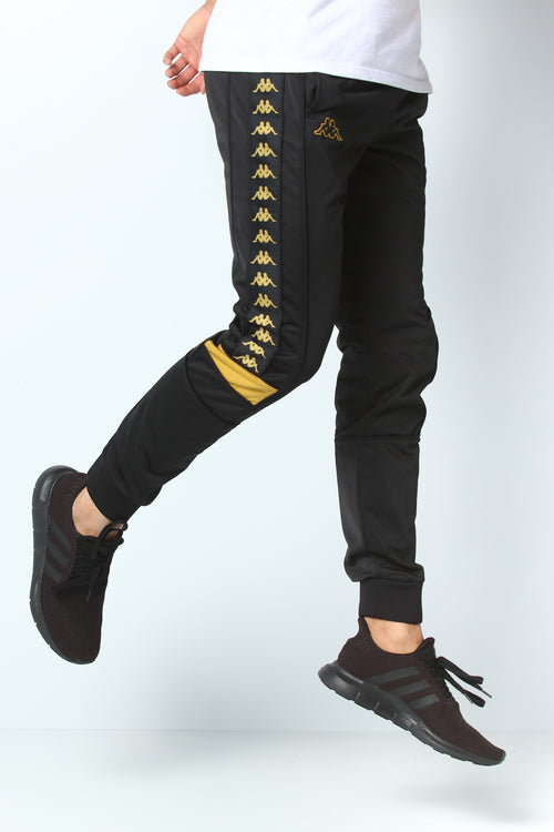Kappa 222 Banda Mems Slim Pant Black/Gold