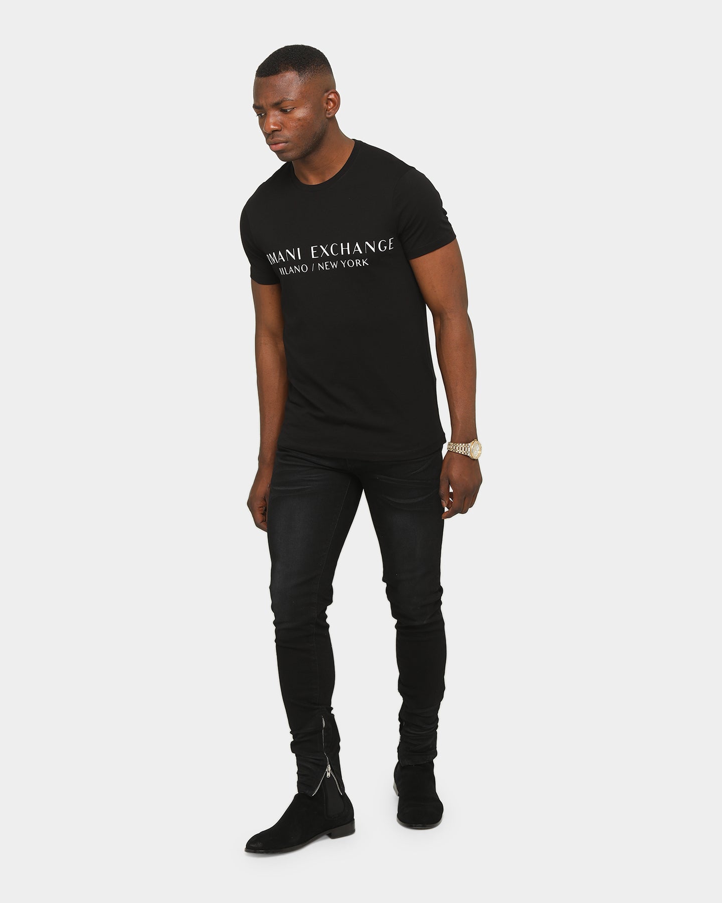 Armani Exchange P28 T-Shirt Black | Culture Kings US