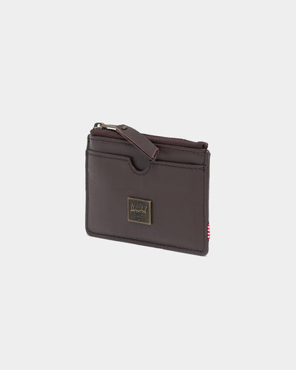 Herschel Bag Co Men's Oscar Leather RFID Wallet Brown