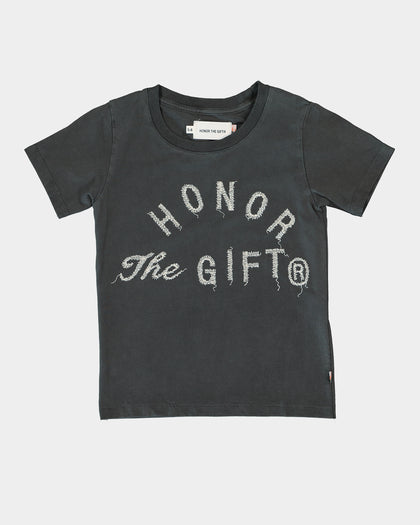 Honor The Gift Kids' Holiday Weathered T-Shirt Black