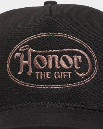 Honor The Gift Holiday Sinners & Saints Logo Trucker Snapback Black