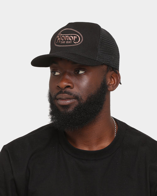 Honor The Gift Holiday Sinners & Saints Logo Trucker Snapback Black