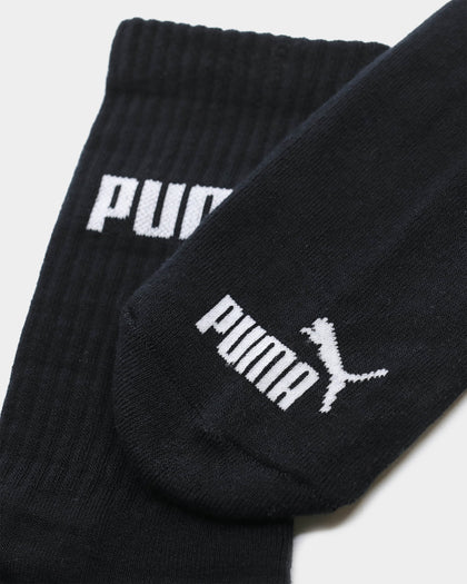 Puma Unisex 3 PK Cushioned Crew Sock Black