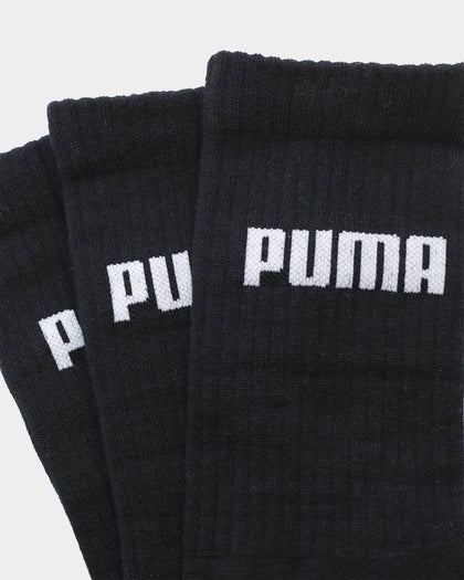 Puma Unisex 3 PK Cushioned Crew Sock Black