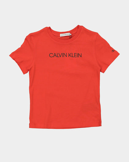 Calvin Klein Kids' Institutional T-Shirt Flaming Chilli