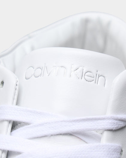 Calvin Klein Lace Up Leather High Top Triple White