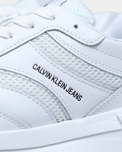 Calvin Klein Runner Lace Up Sneaker Snap Triple White