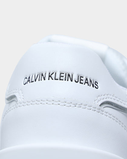 Calvin Klein Runner Lace Up Sneaker Snap Triple White