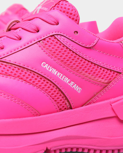 Calvin Klein Women's Runner Lace Up Sneaker Pink Glow