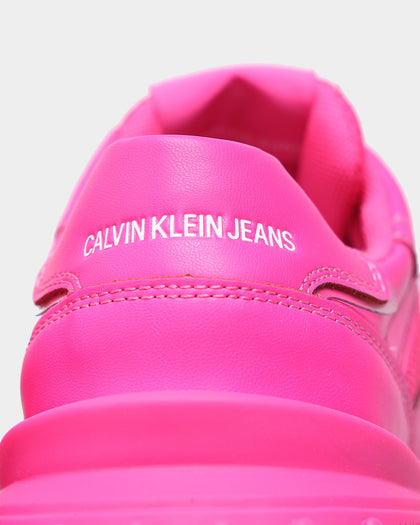 Calvin Klein Women's Runner Lace Up Sneaker Pink Glow