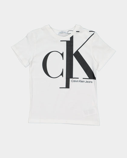 Calvin Klein Kids' Mixed Monogram T-Shirt Bright White