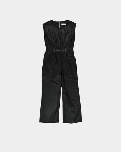 Calvin Klein Kids' Festive Logo Tape Jumpsuit Ck Black