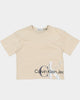 Calvin Klein Kids' Mixed Monogram Cut Off T-Shirt Muslin