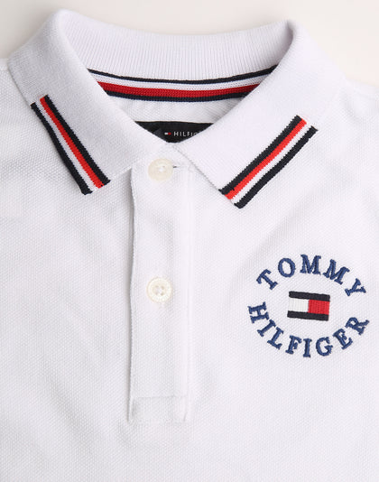 Tommy Jeans Kids Badge Polo White