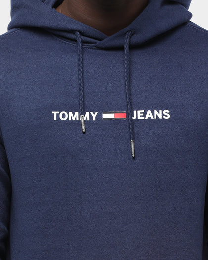 Tommy Jeans Men's TJM Straight Small Logo Hoodie Black Iris