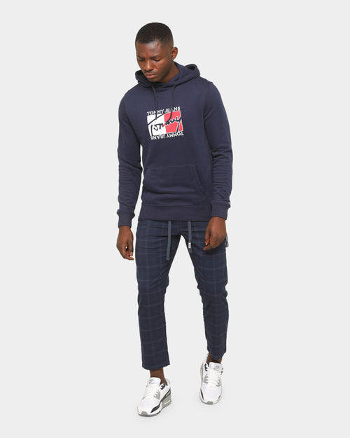 Tommy Jeans Men's TJM Scanton Check Trackpant Twilight Navy