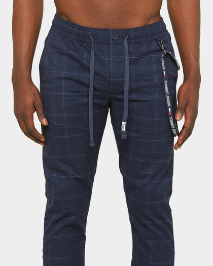 Tommy Jeans Men's TJM Scanton Check Trackpant Twilight Navy