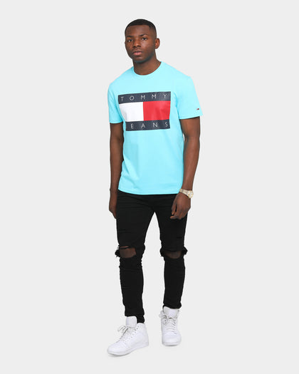 Tommy Jeans TJM Tommy Flag T-Shirt Chlorine Blue