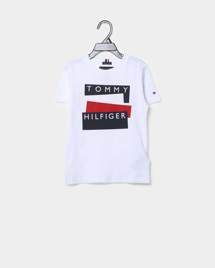 Tommy Jeans Kids TH Sticker Short Sleeve T-Shirt White