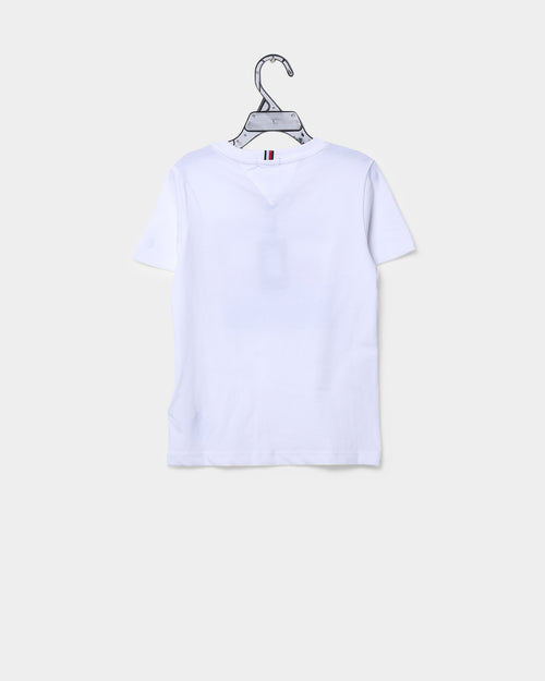Tommy Jeans Kids TH Sticker Short Sleeve T-Shirt White