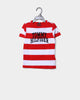 Tommy Jeans Kids Rugby Graphic Short Sleeve T-Shirt Red Stripe