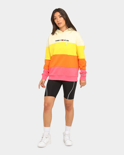 Tommy Jeans Women's TJW Colourblock Hoodie Glamour Pink
