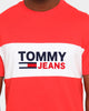 Tommy Jeans Pieced Band Logo T-Shirt Crimson
