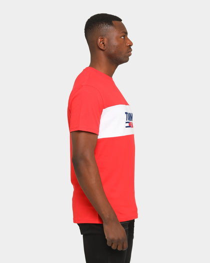 Tommy Jeans Pieced Band Logo T-Shirt Crimson