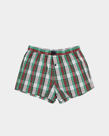 Tommy Jeans 2 Pack Woven Boxer Print Primary Green