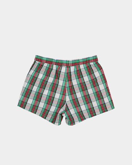 Tommy Jeans 2 Pack Woven Boxer Print Primary Green