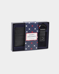 Tommy Jeans Men's Downtown CC Wallet & Keychain Gift Set Black