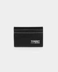 Tommy Jeans Men's TJM Recycled Leather Credit Card Holder Black/White