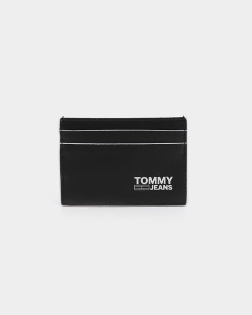 Tommy Jeans Men's TJM Recycled Leather Credit Card Holder Black/White